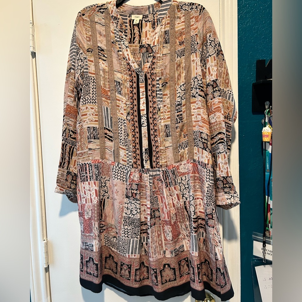 Anthropologie Tiny Multicolor Patchwork Dress - image 4